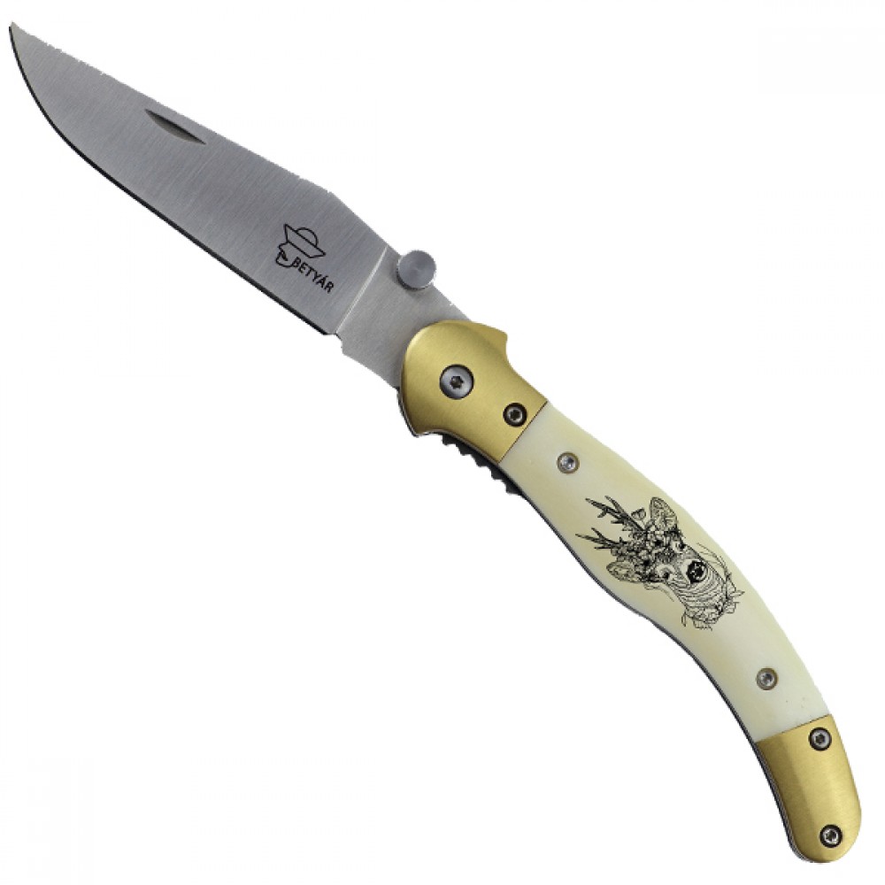 Fejesgörbe - Őzbak erdei virágokkal | Gitta Art