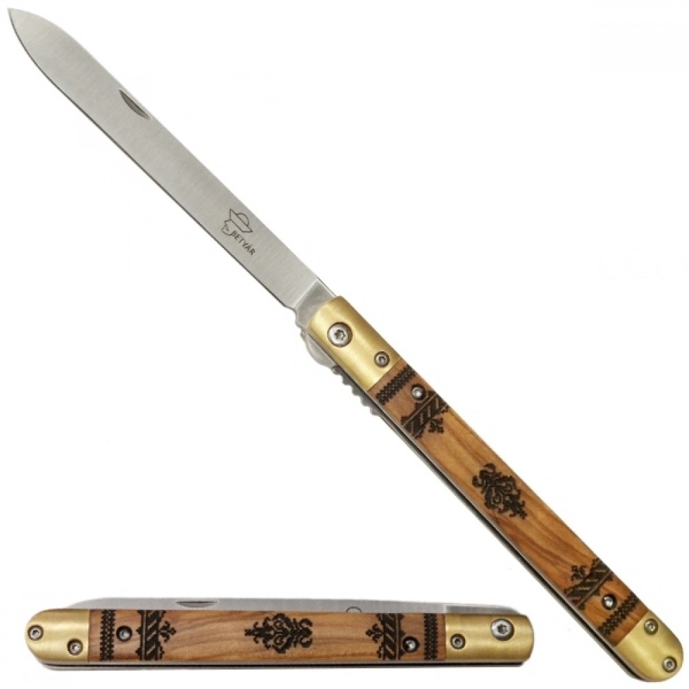 Betyár Szalonnázó bicska olajfa markolattal – 107 mm S44002 acélpenge, 82 g könnyű súly Betyár Szalonnázó bicska olajfa markolattal – 107 mm S44002 acélpenge, 82 g könnyű súly