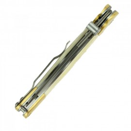 Fejesgörbe - Damaszk Csont Bicska – Prémium Minőségű Damaszkuszi Acél Penge, Csont Markolat, Állítható Nyitószemölccsel és Kényelmes Markolattal